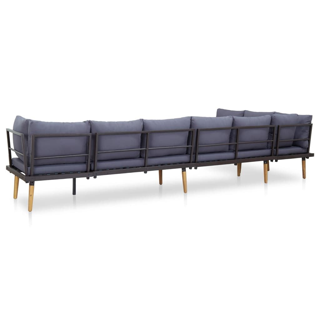 Garden Lounge Set Natural wood Solid Acacia wood Large Seats Many