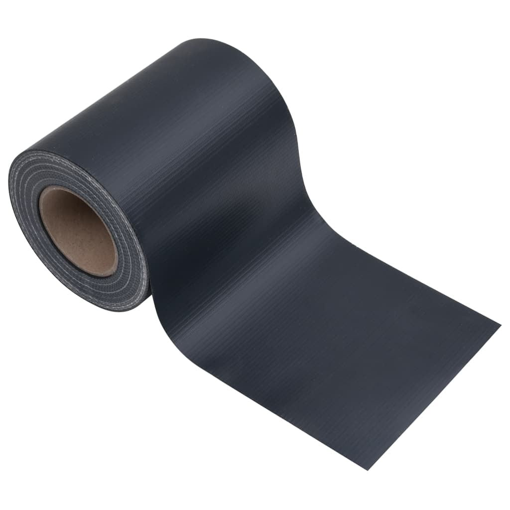 Garden Privacy Screen PVC 114.8'x0.6' Matte Dark Gray