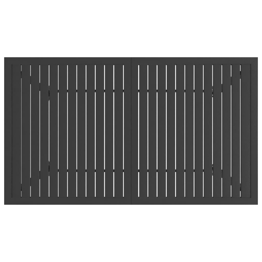 Garden Table Anthracite Powder-coated steel Medium Sleek