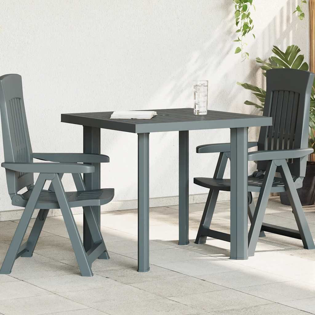 Garden Table Green Plastic Medium Lightweight Garden Table