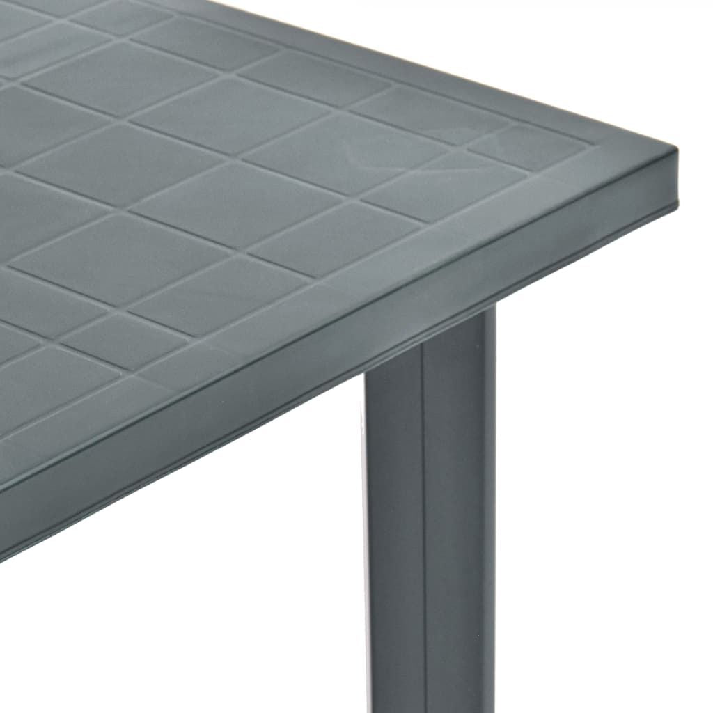 Garden Table Green Plastic Medium Lightweight Garden Table