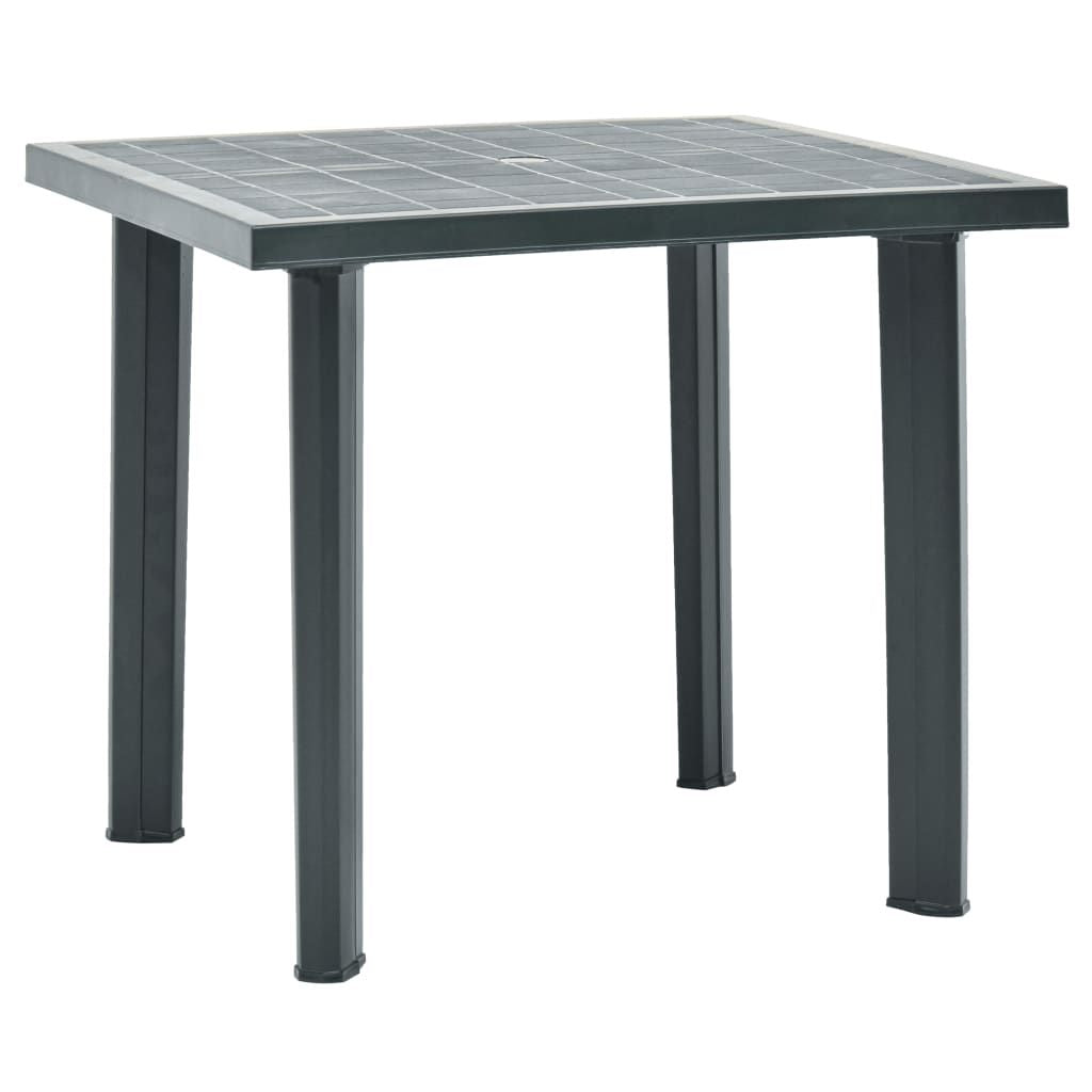 Garden Table Green Plastic Medium Lightweight Garden Table