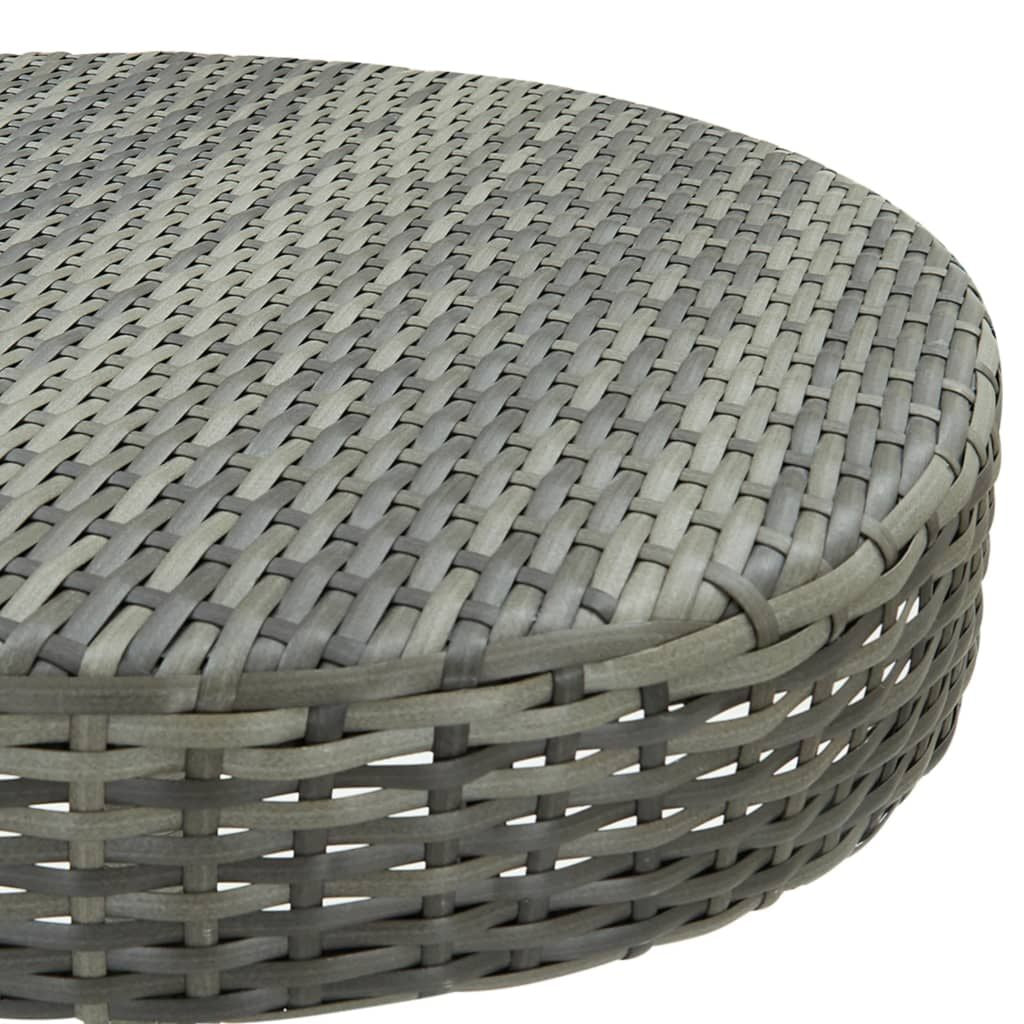 Garden Table Grey PE rattan, powder-coated steel Medium Durable