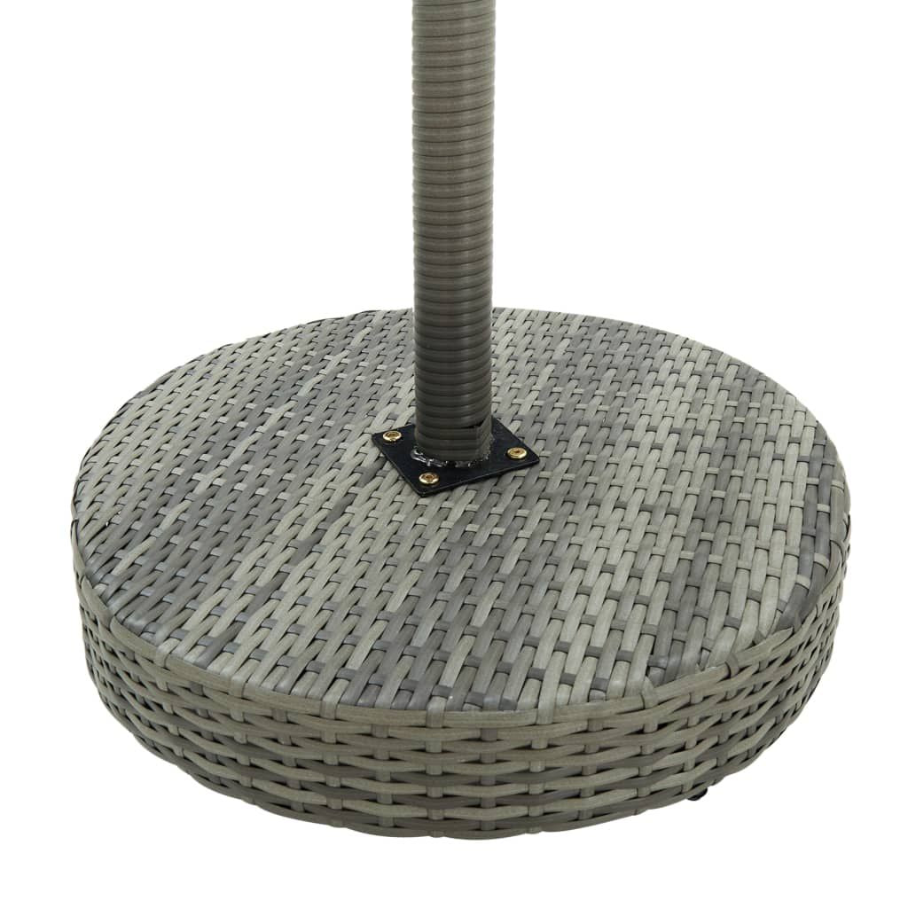 Garden Table Grey PE rattan, powder-coated steel Medium Durable