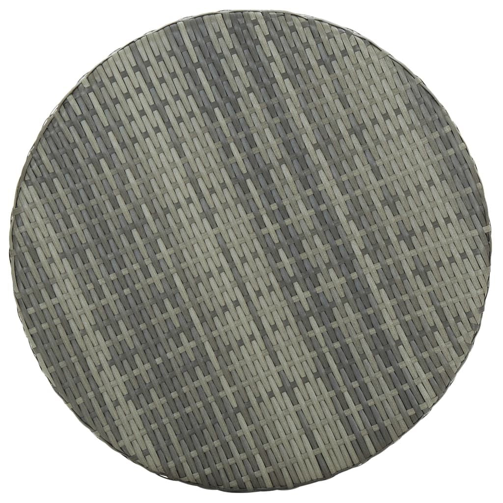 Garden Table Grey PE rattan, powder-coated steel Medium Durable