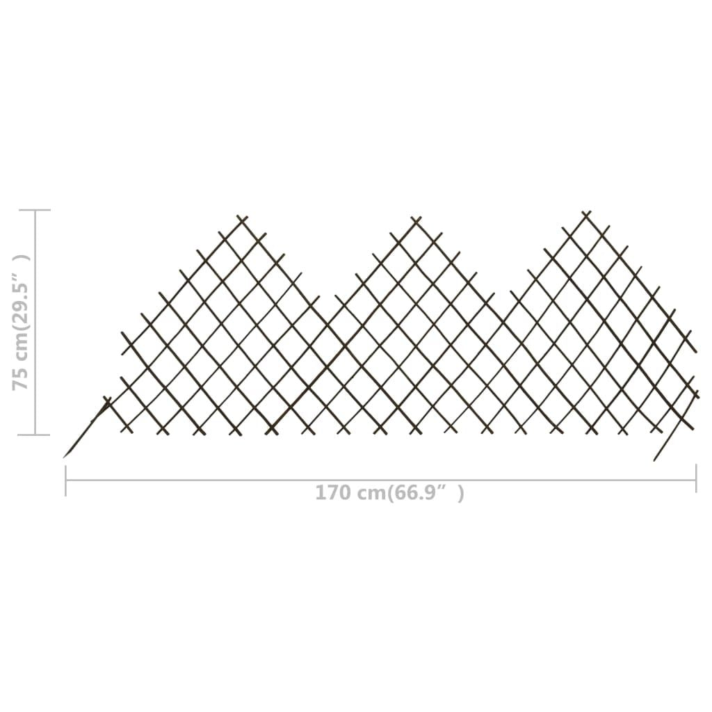 Garden Trellis Fences 5 pcs 66.9"x29.5" Willow