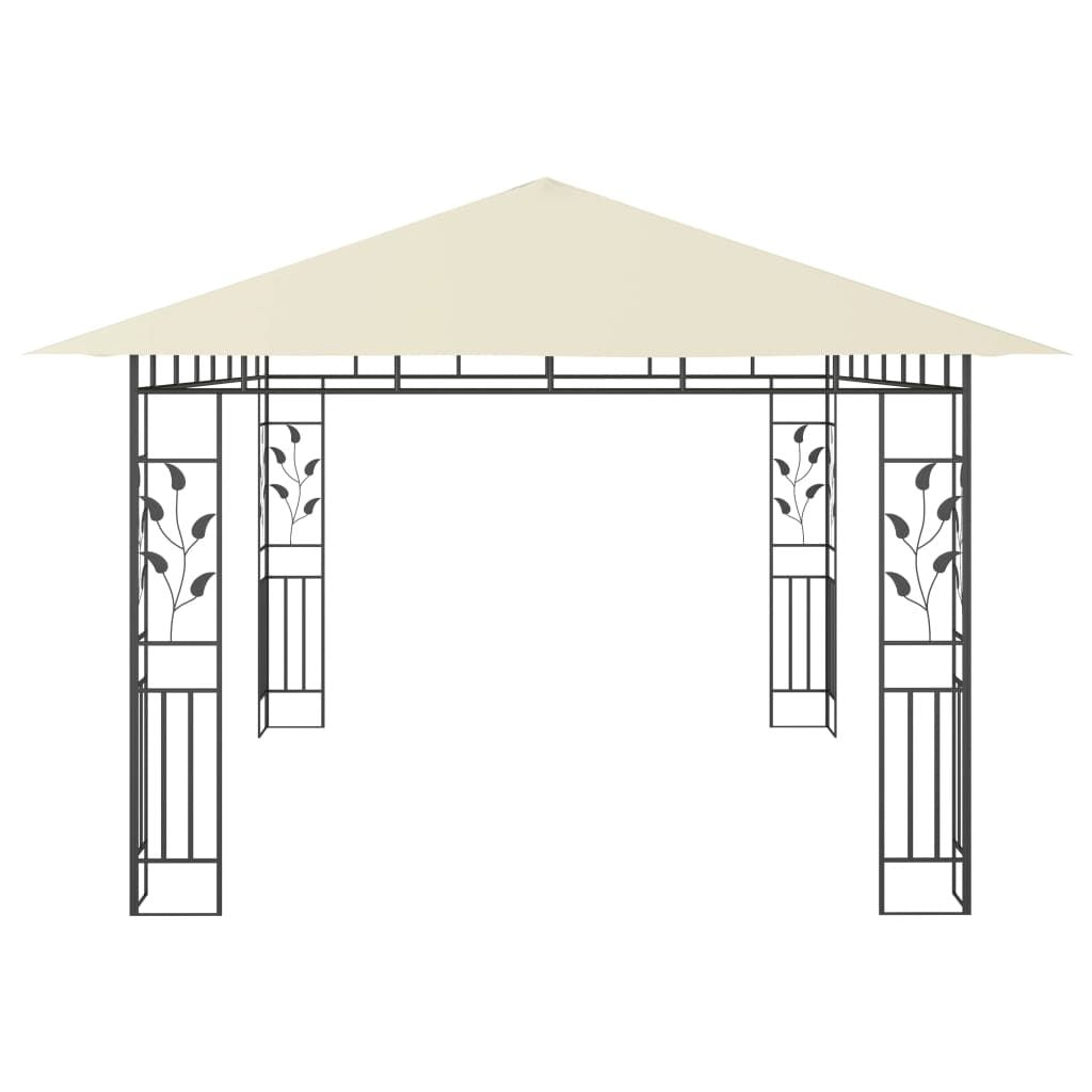Gazebo with Mosquito Net 13.1'x9.8'x9' Cream 0.6 oz/ft²