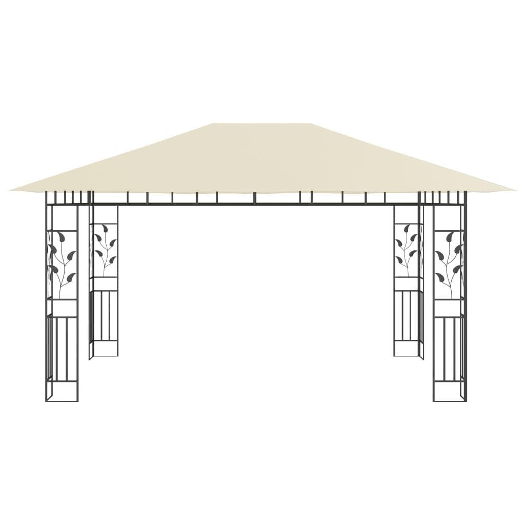 Gazebo with Mosquito Net 13.1'x9.8'x9' Cream 0.6 oz/ft²