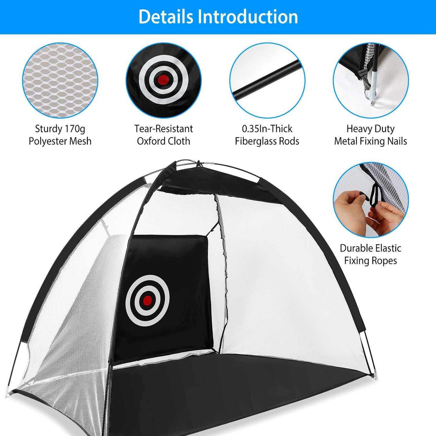 Golf Net, 78.7x39.4x55.1in for Backyard Driving Chipping Training Swing with Target Mat Balls for Outdoor Indoor,Gifts for Men Dad Him and Golfer