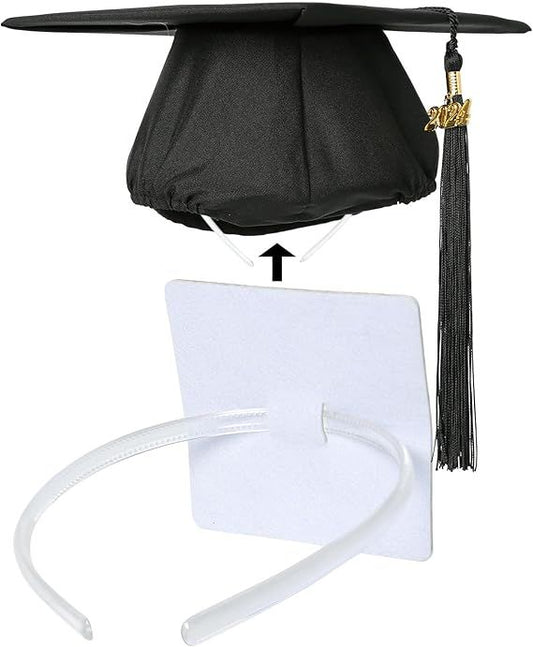 Graduation Cap Headband Insert - Firm Anti-fall Hair Band,Graduation Hat Headband Holder for Secure Grad