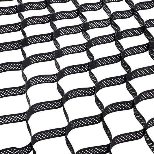 Gravel Grid, 3 Inch Depth, 24.93 x 9.52 FT / 7600 x 2900 mm, 1880 LBS Per Sq ft Grass Ground Retainer, Permeable Geo Grids Driveway Stabilization, for Garden, Patio, Walkway, RV Parking Slopes