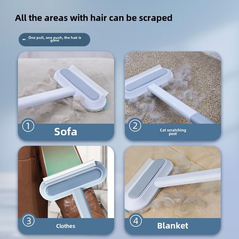 Hair Removal Brush with Comfortable Grip - Efficient Pet Hair Pickup Soft Bristles Easy Cleaning