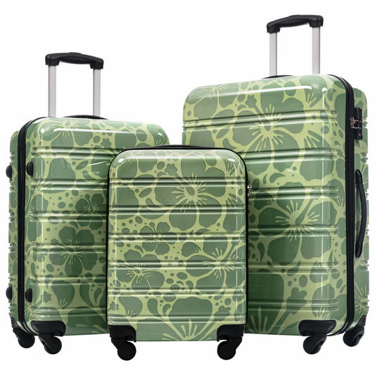 Hardshell Luggage Sets 3 pcs Spinner Suitcase with TSA Lock Lightweight-20"+24"+28" Luggages