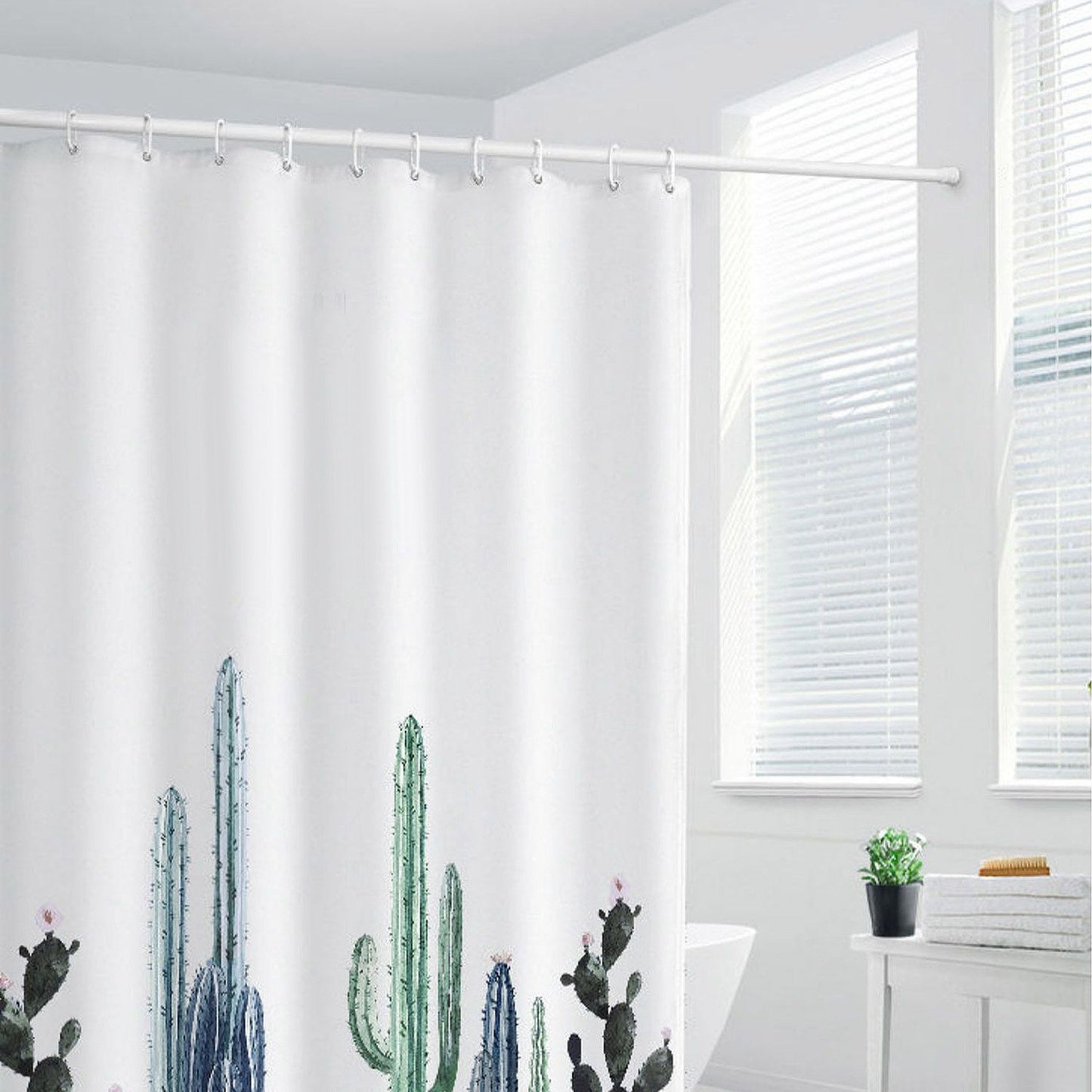 Heavy Duty Tension Curtain Rod, Non-Slip Carbon Steel Spring Loaded Curtain Rod (30-50cm/11.8-19.7in) - No Drilling, Tool-Free Installation for Bathroom, Kitchen, Bedroom, Wardrobe (Holds 2-3kg/4.4-6.