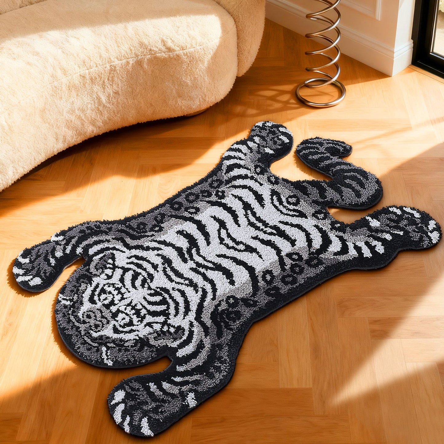 ibetan Tiger Bath Mat Bathroom Rug Non Slip, Ultra Soft Plush Tufted Cute Bathroom Mat Cool Animal Funky Area Rugs Absorbent Washable Carpet for Bedroom Living Room Décor, 24x40 Inch