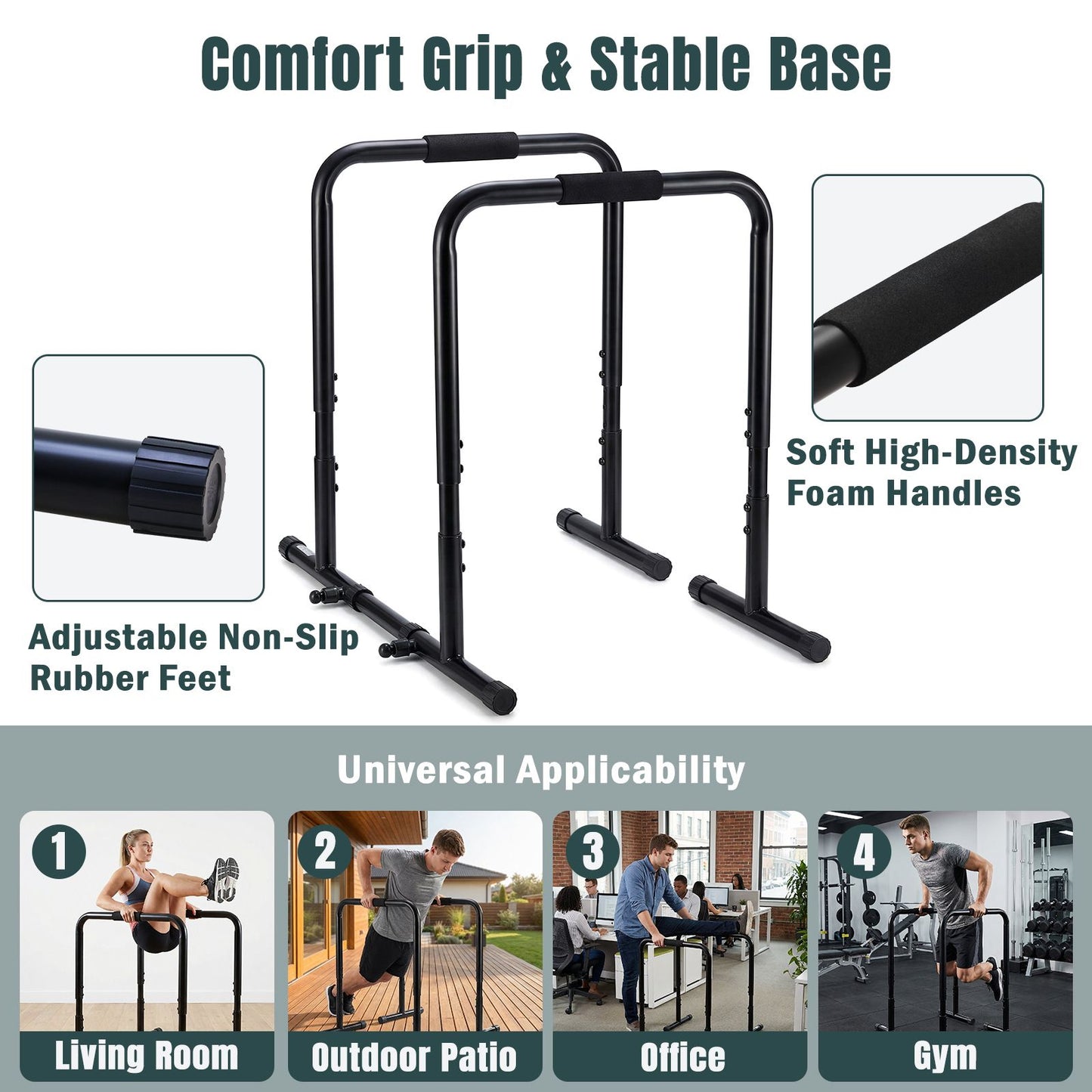 Inclined frame, heavy-duty door pull lever, adjustable inclined frame positioning stabilizer, handle with soft high-density foam material