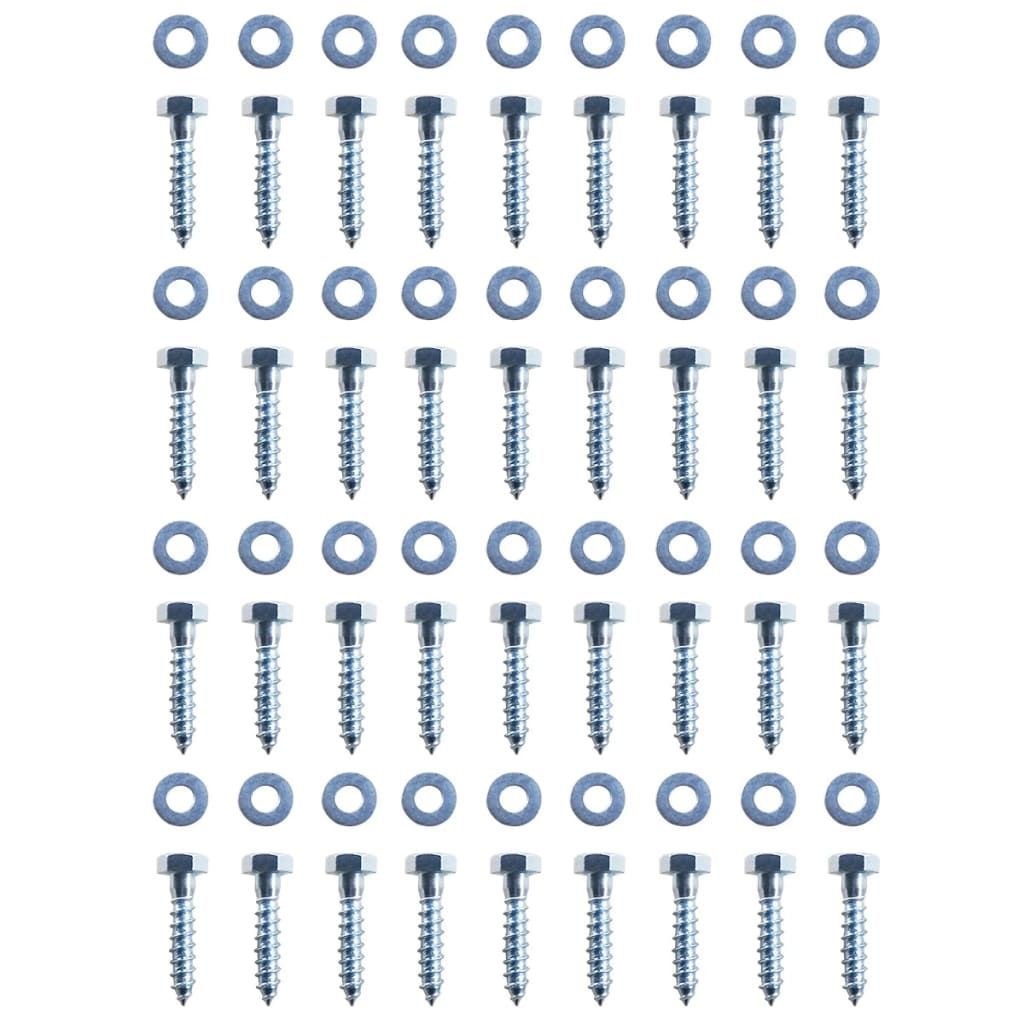 L-shaped Ground Anchors 12 pcs Galvanized Steel 2"x2"x19.7