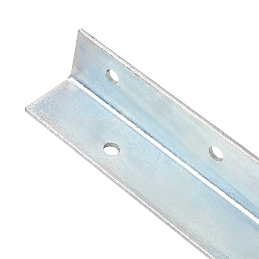 L-shaped Ground Anchors 12 pcs Galvanized Steel 2"x2"x19.7
