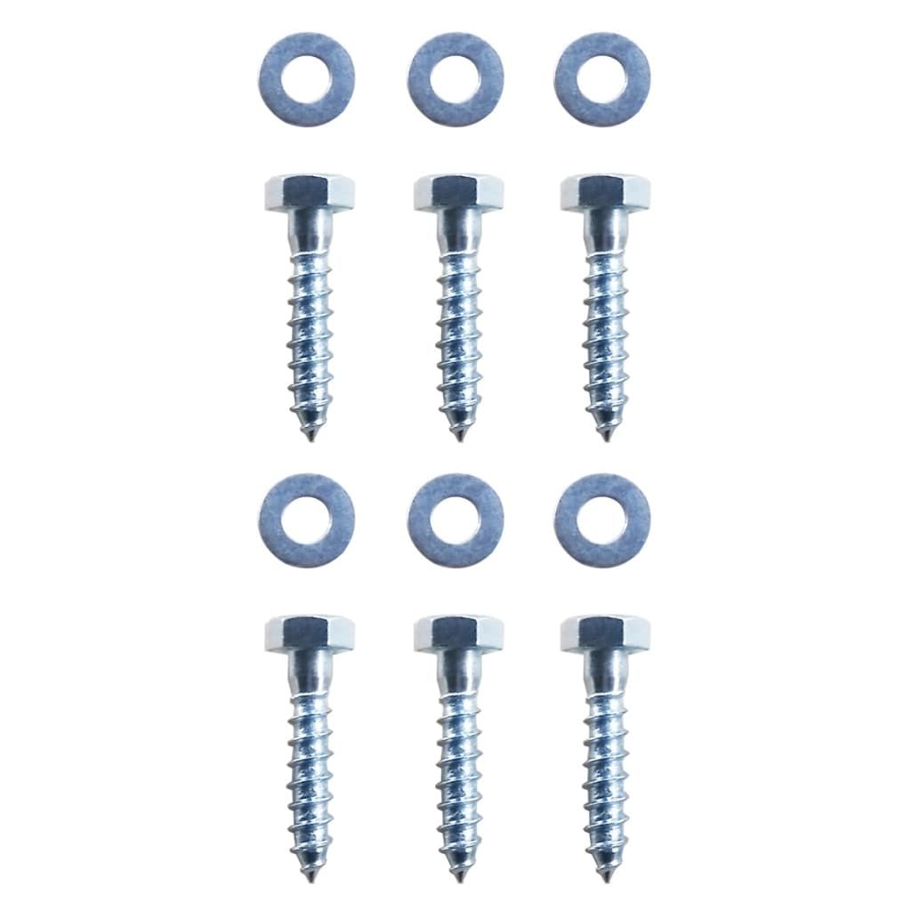 L-shaped Ground Anchors 2 pcs Galvanized Steel 2"x2"x19.7