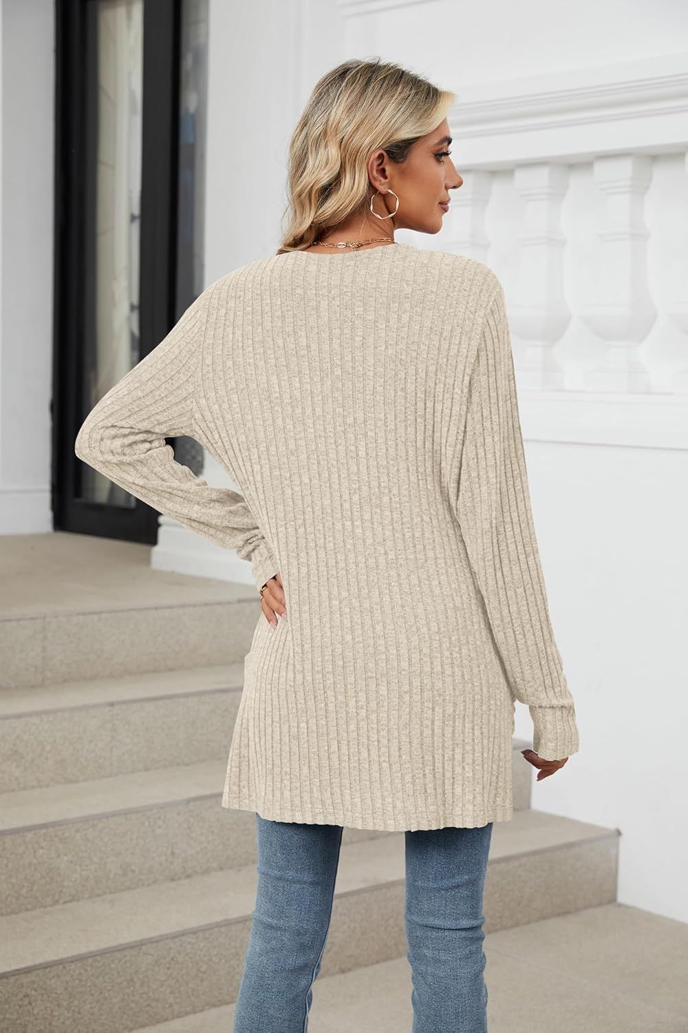 Lightweight Cardigans for Women Fashion Casual Oversized Long Sleeve Cardigan Sweater Loose Dressy Fall Holiday Tops