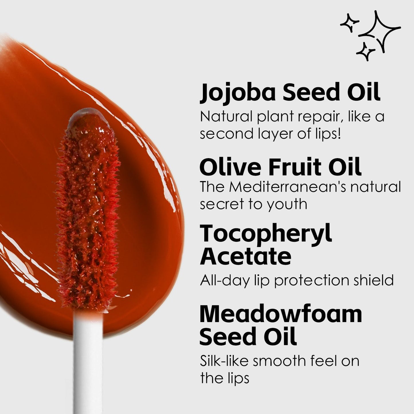 Long-Lasting Hydrating Lip Gloss, Moisturizing Non-Sticky Lip Tint with Hyaluronic Acid for Plumping Finish