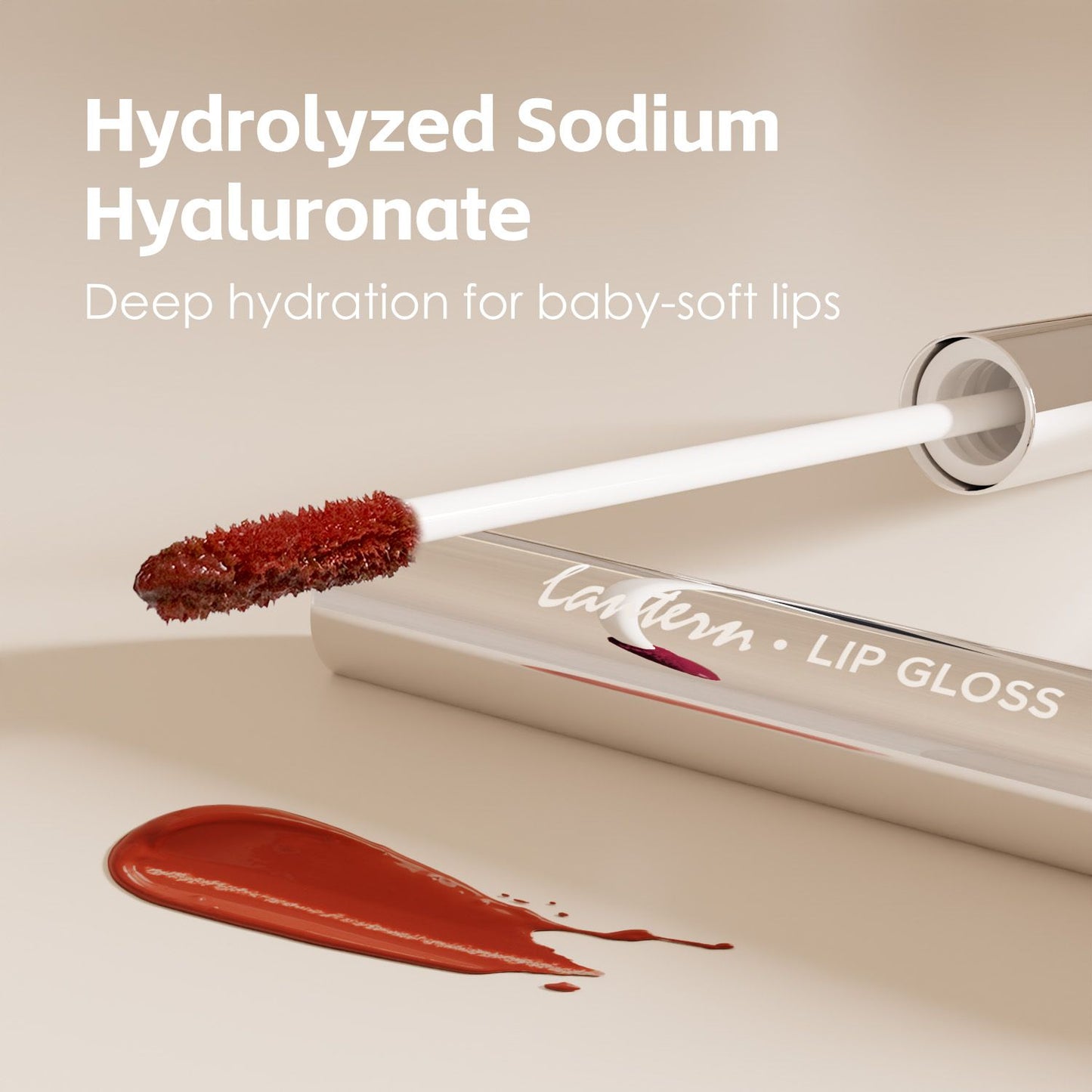 Long-Lasting Hydrating Lip Gloss, Moisturizing Non-Sticky Lip Tint with Hyaluronic Acid for Plumping Finish