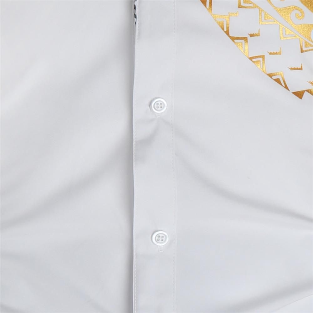 Long Sleeve Shirts Mens Loose Lapel Club Fancy Shirt