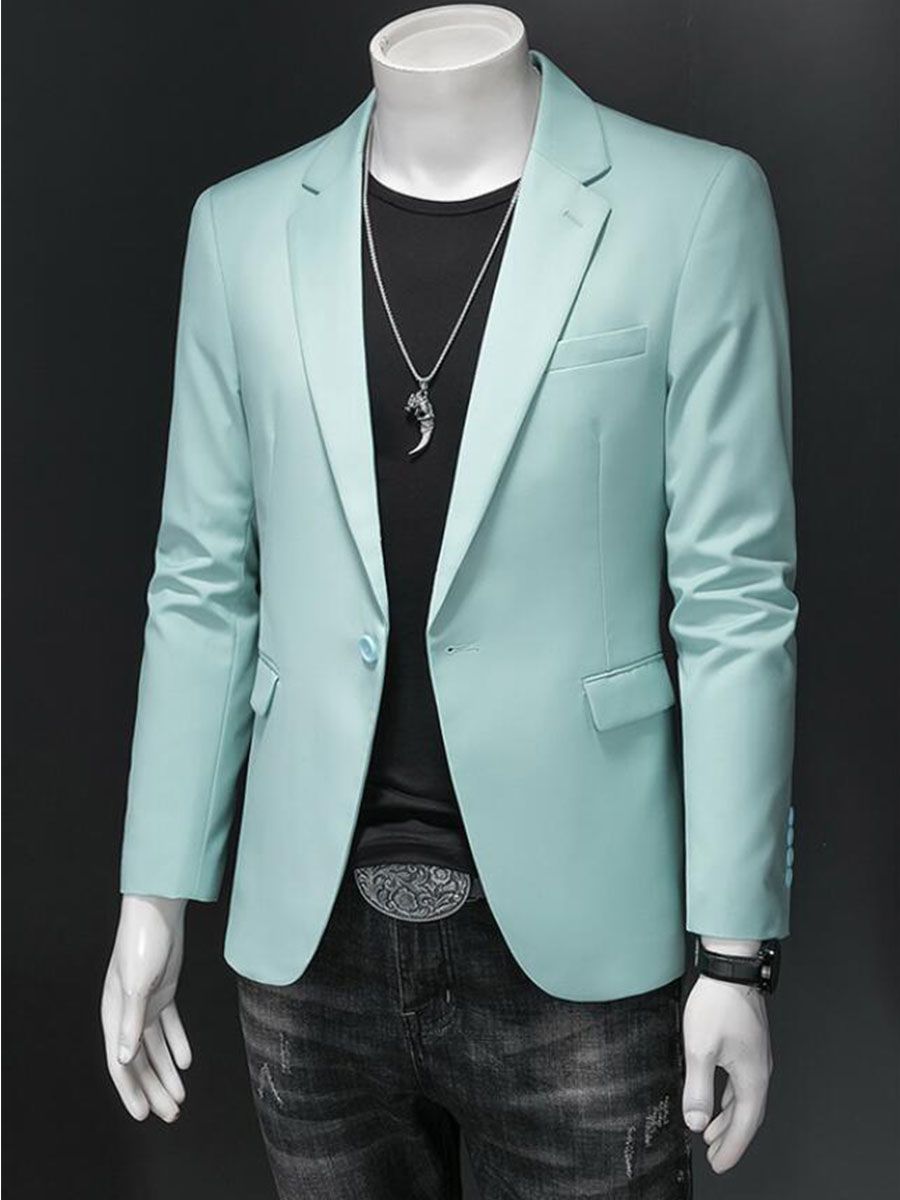 Mens Blazers Slim Fit Business Casual Men Suit Jacket