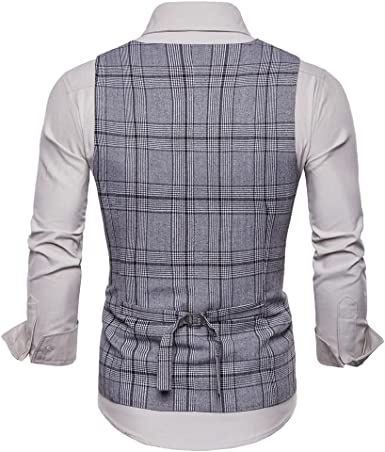 Men's Formal Suit Vest V-Neck Sleeveless Slim Fit Jacket Casual Suit Vests
