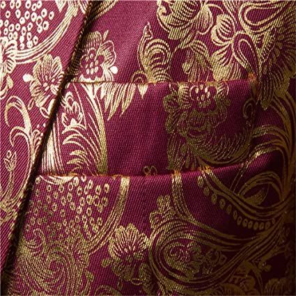 Men's Paisley Tuxedo Jackets Slim Fit Blazers Jacket One Button Stylish Wedding Party Dress Suit