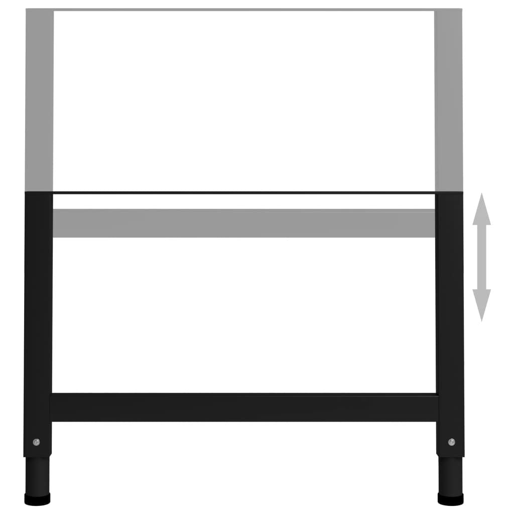 Metal Frame Set of 2 Black Powder-coated metal Adjustable