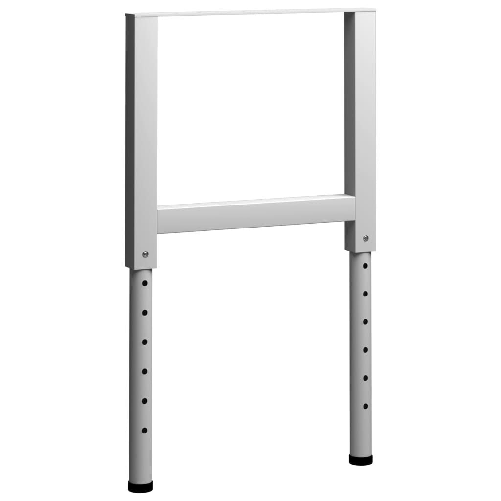 Metal Frame Set of 2 Grey Metal Adjustable Height