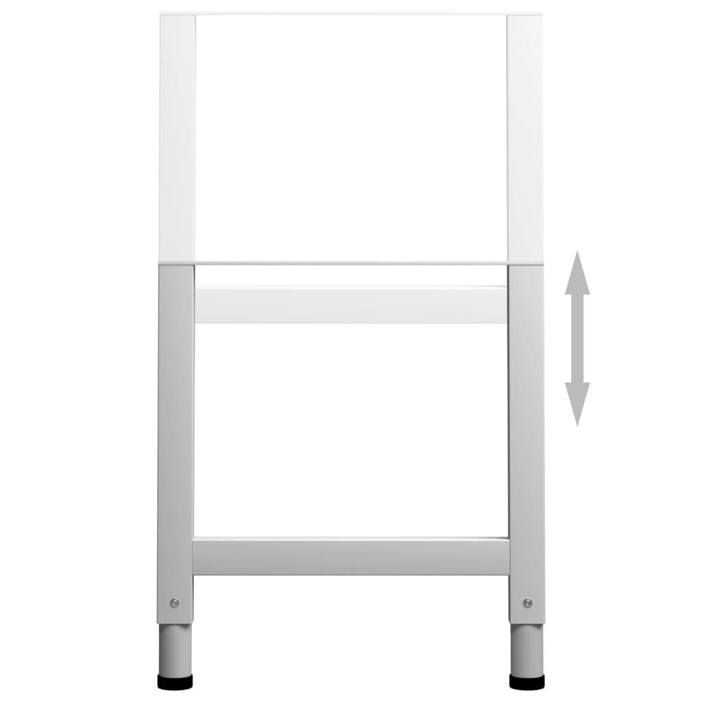 Metal Frame Set of 2 Grey Metal Adjustable Height