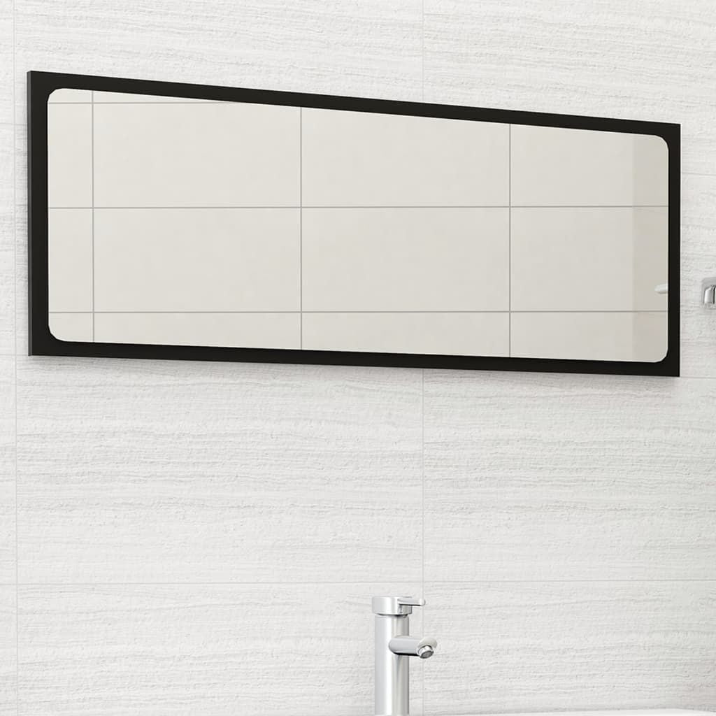 Mirror Black Engineered wood 39.4 in x 0.6 in x 14.6 in Mirror