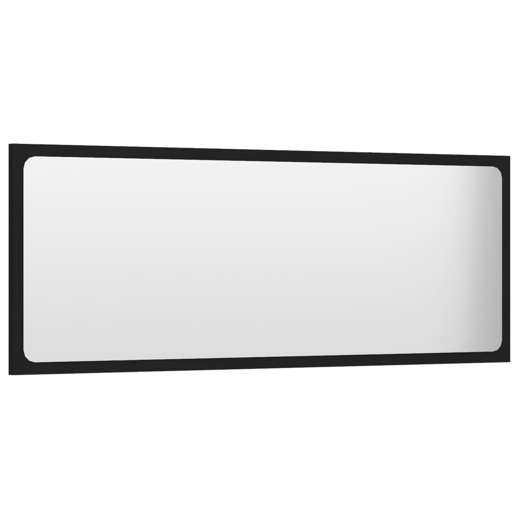 Mirror Black Engineered wood 39.4 in x 0.6 in x 14.6 in Mirror