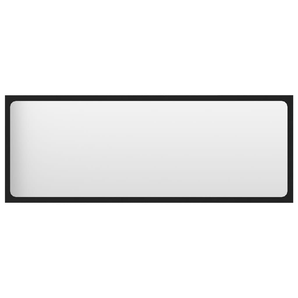 Mirror Black Engineered wood 39.4 in x 0.6 in x 14.6 in Mirror