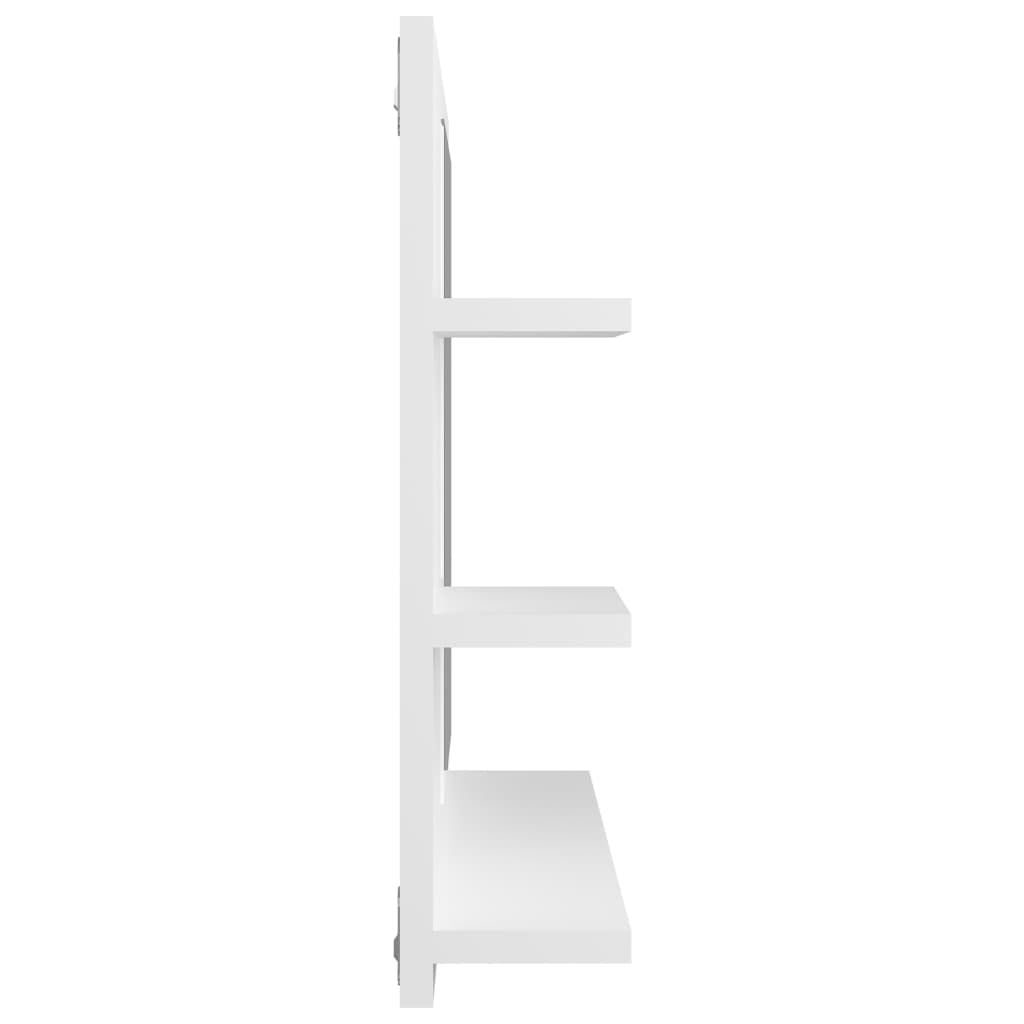 Mirror White Engineered wood, Acrylic Medium Bathroom Mirror