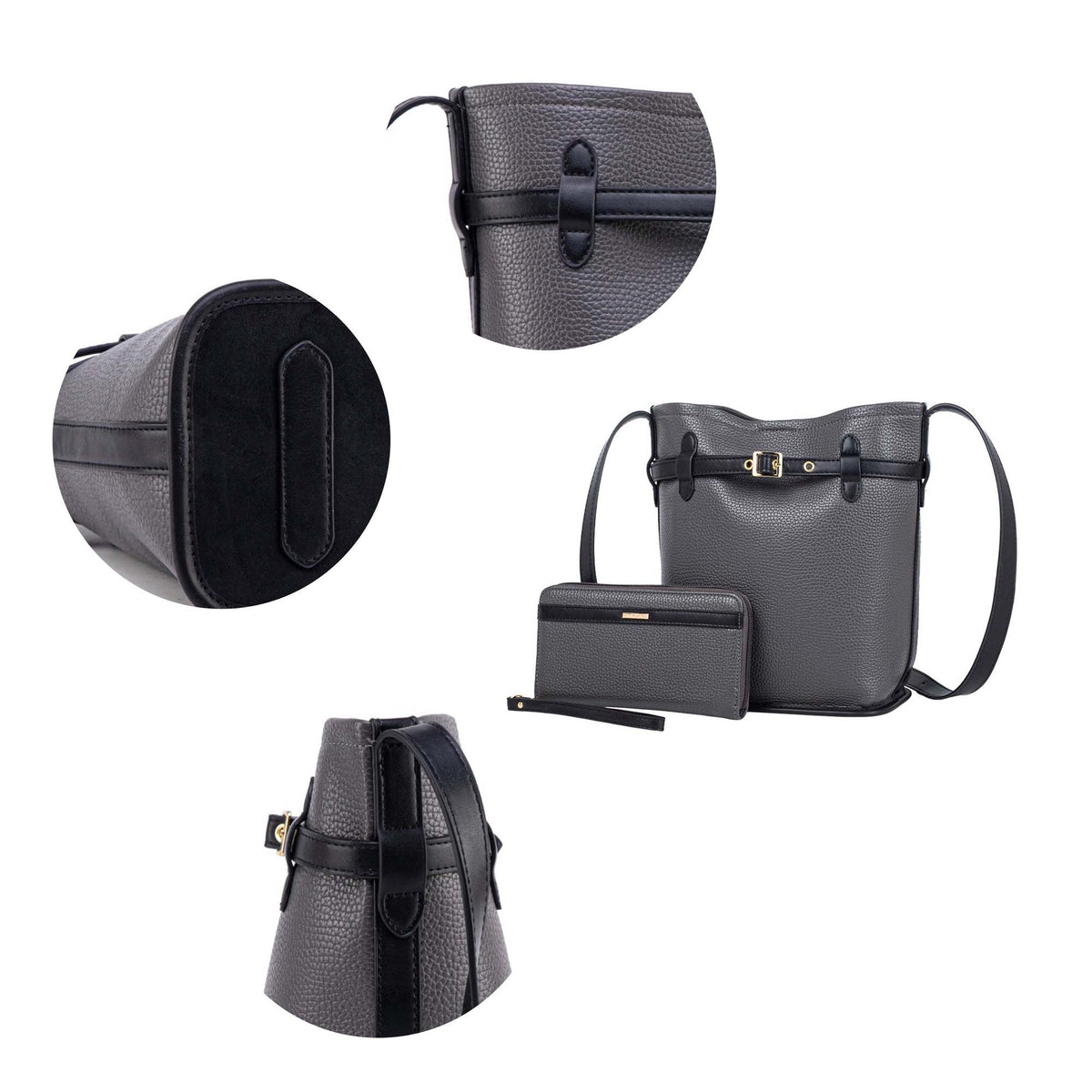 MKF Collection Odette 2-Piece Bucket Bag & Wallet by Mia K