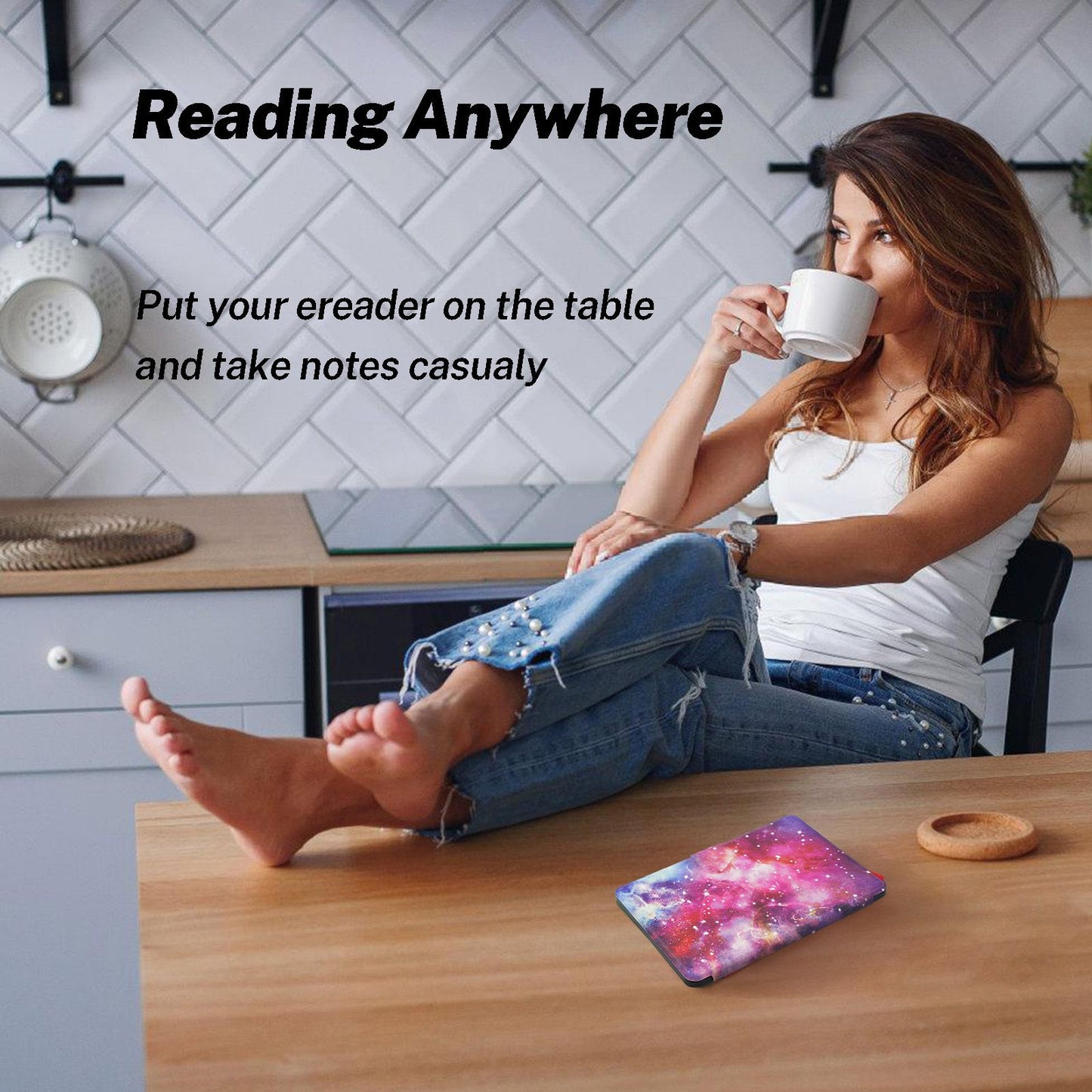 Multiple Color Smart Case Compatible with 6 Inch Kindle Voyage Ereader(Model NM460GZ), Includes a Screen Protector - 6" Premium PU Leather Cover with Auto Sleep/Wake