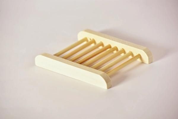 Natural Bamboo Soap Bar Dish - Eco Friendly Wooden Soap Holder Saver Tray for Shower, Bathroom, and Kitchen Counter, Extends Soap Life, Self Draining Slotted Design