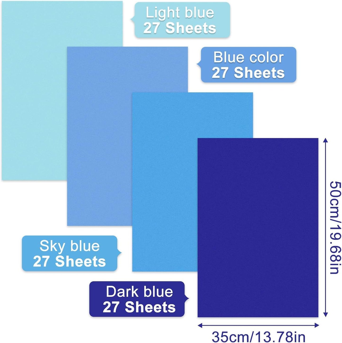 NEBURORA 108Sheets Blue Gift Wrap Paper Graduation Tissue Paper Bulk Wrap Tissue for Easter Birthday Wedding Christmas Holiday Present Packaging and Blue Theme Party Decoration