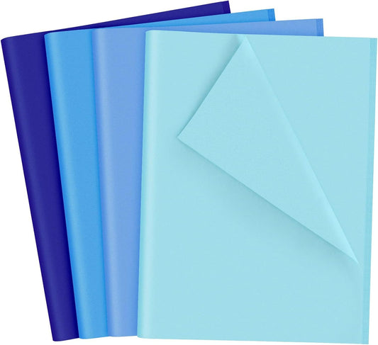 NEBURORA 108Sheets Blue Gift Wrap Paper Graduation Tissue Paper Bulk Wrap Tissue for Easter Birthday Wedding Christmas Holiday Present Packaging and Blue Theme Party Decoration
