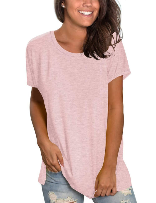 NSQTBA Summer Tshirts for Womens Loose Casual Tops Short Sleeve Blouses XL