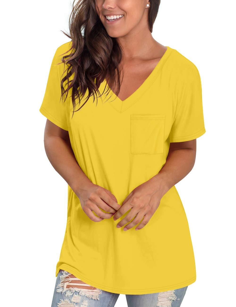 NSQTBA Tshirts for Womens Loose Fit Short Sleeve Tops Casaul Summer Shirts 2XL