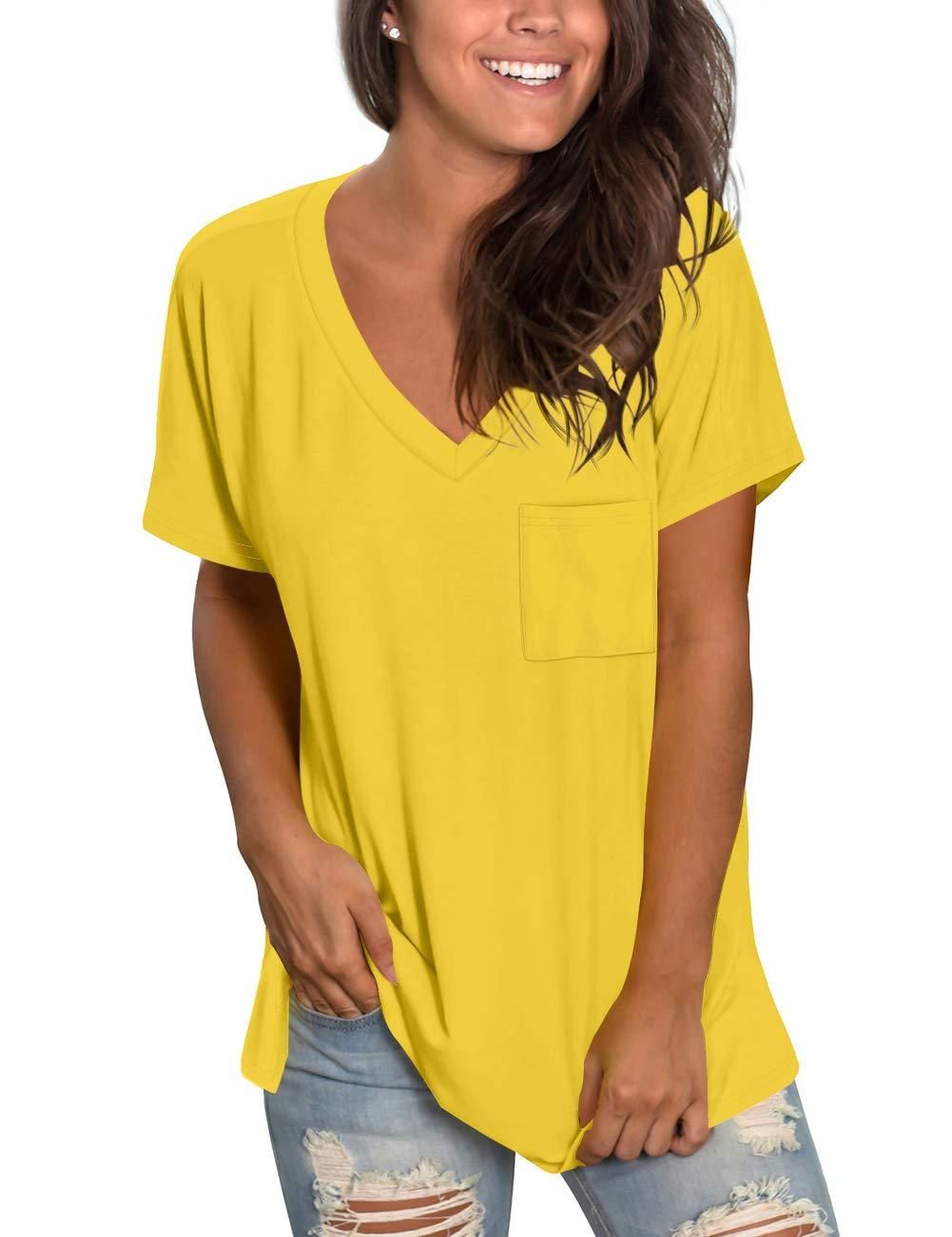 NSQTBA Tshirts for Womens Loose Fit Short Sleeve Tops Casaul Summer Shirts 2XL