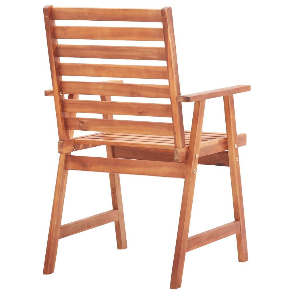 Outdoor Chair Set of 6 Natural wood Solid Acacia wood