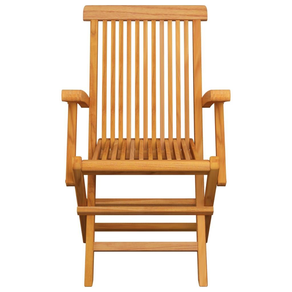Outdoor Dining Set Natural Teak Solid Teak Wood Medium Foldable