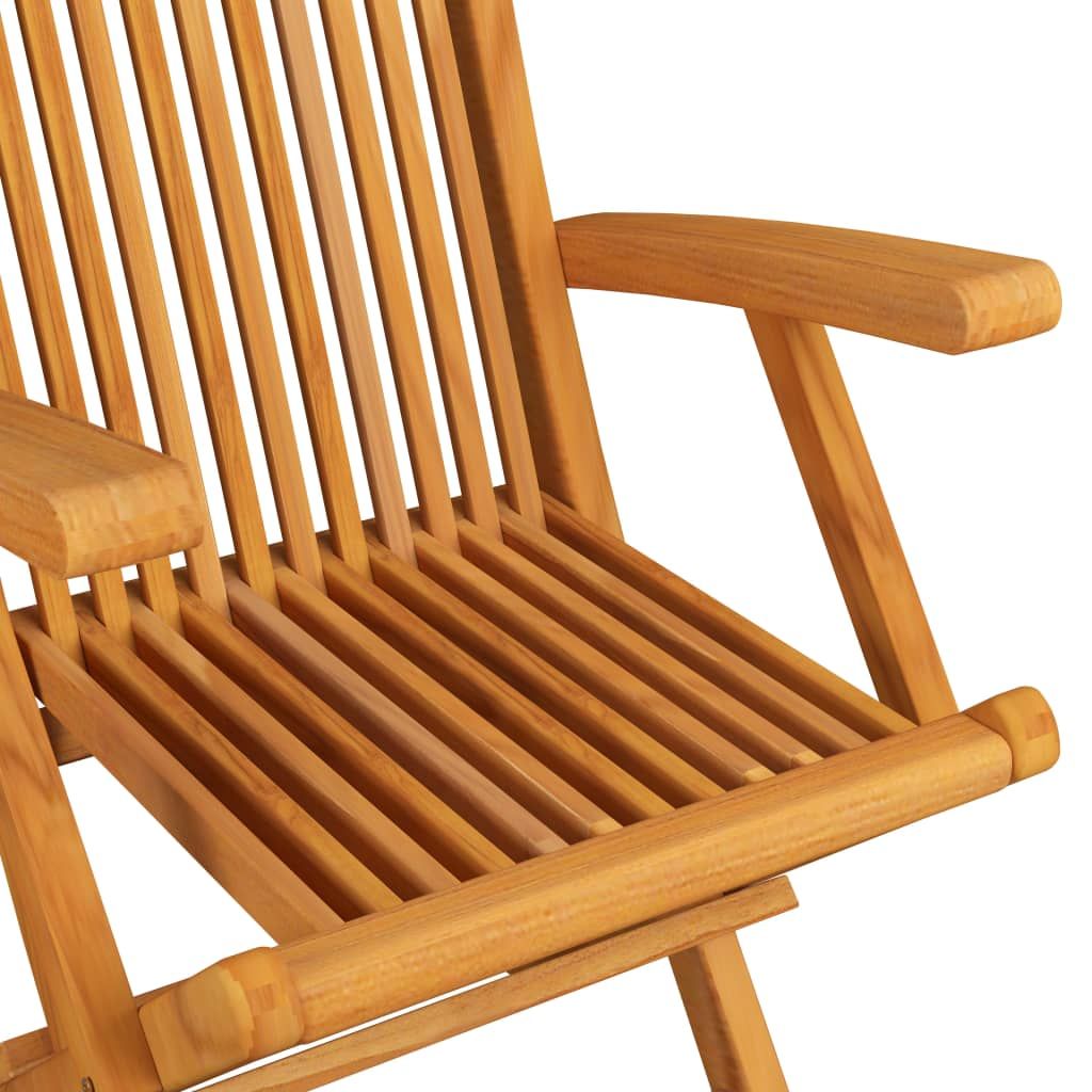 Outdoor Dining Set Natural Teak Solid Teak Wood Medium Foldable