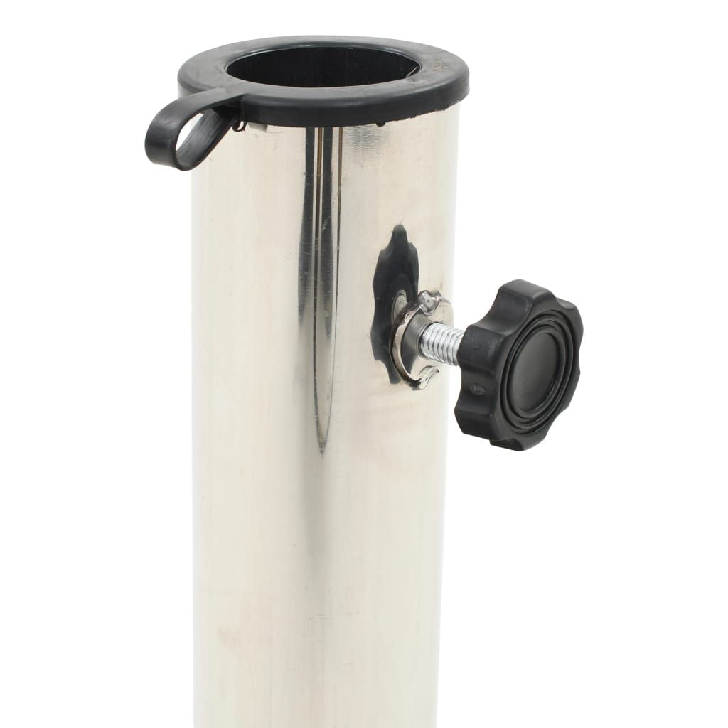 Parasol Base Black Granite and Stainless Steel 44.1 lbs
