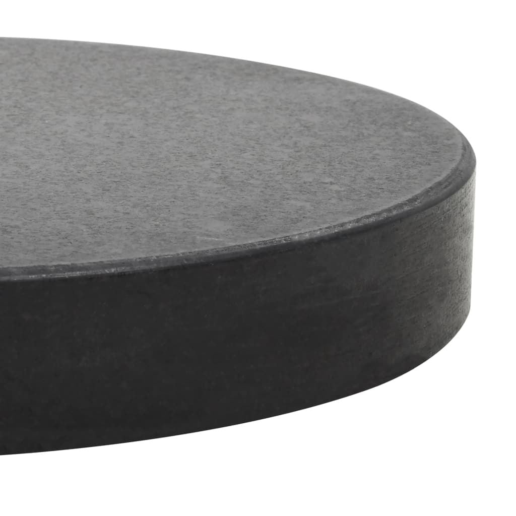 Parasol Base Black Granite and Stainless Steel 44.1 lbs
